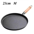 20/23/26cm Cast Iron Frying Pan Uncoated Non-stick Egg Pancake PanCrepe Maker Steak Frying Pot Gas Induction Cooker  Cookware