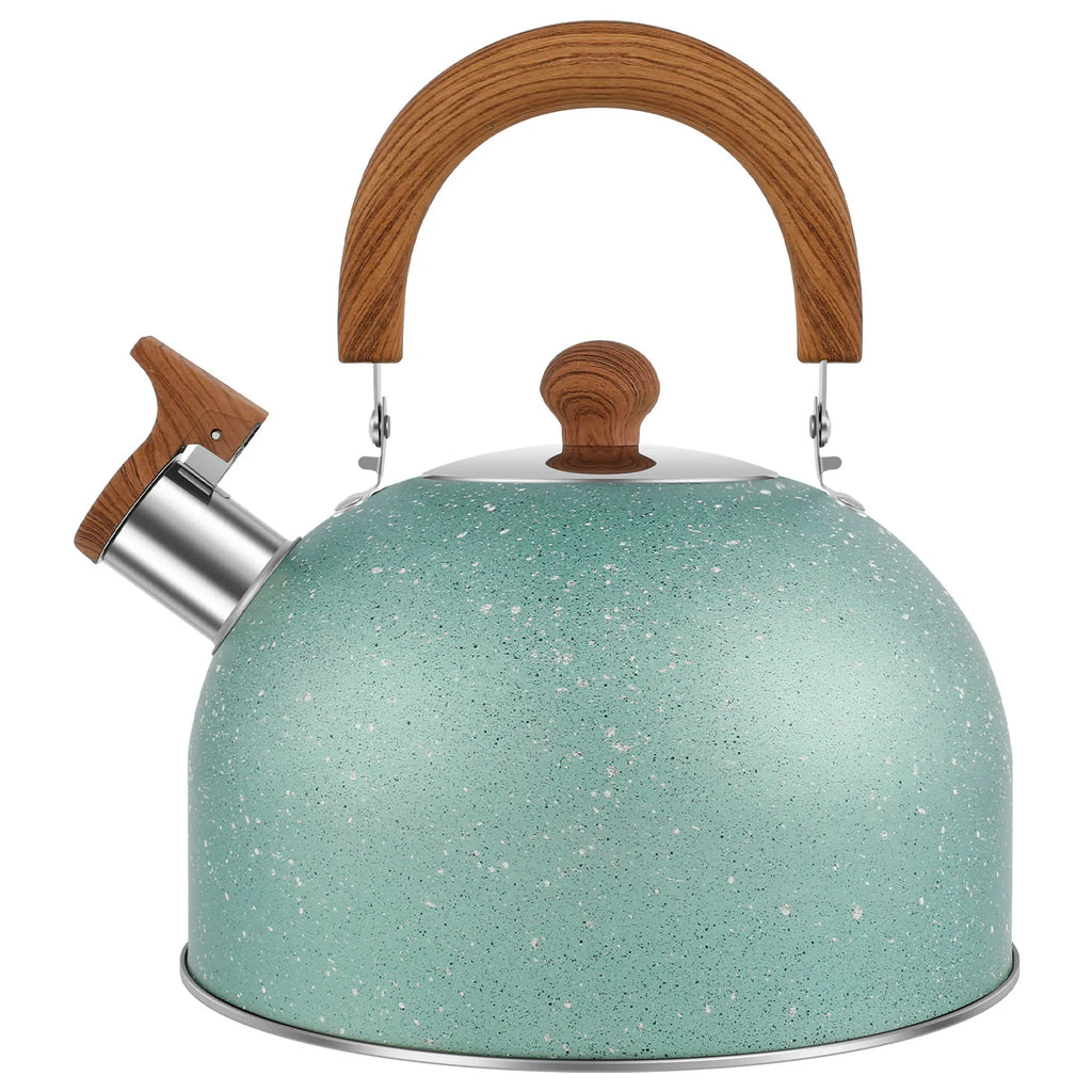 Whistling Kettle Stainless Steel Stove Top Kettle Rapid Boiling Stove Top Teapots with Whistle Spout for Gas Induction Cooker