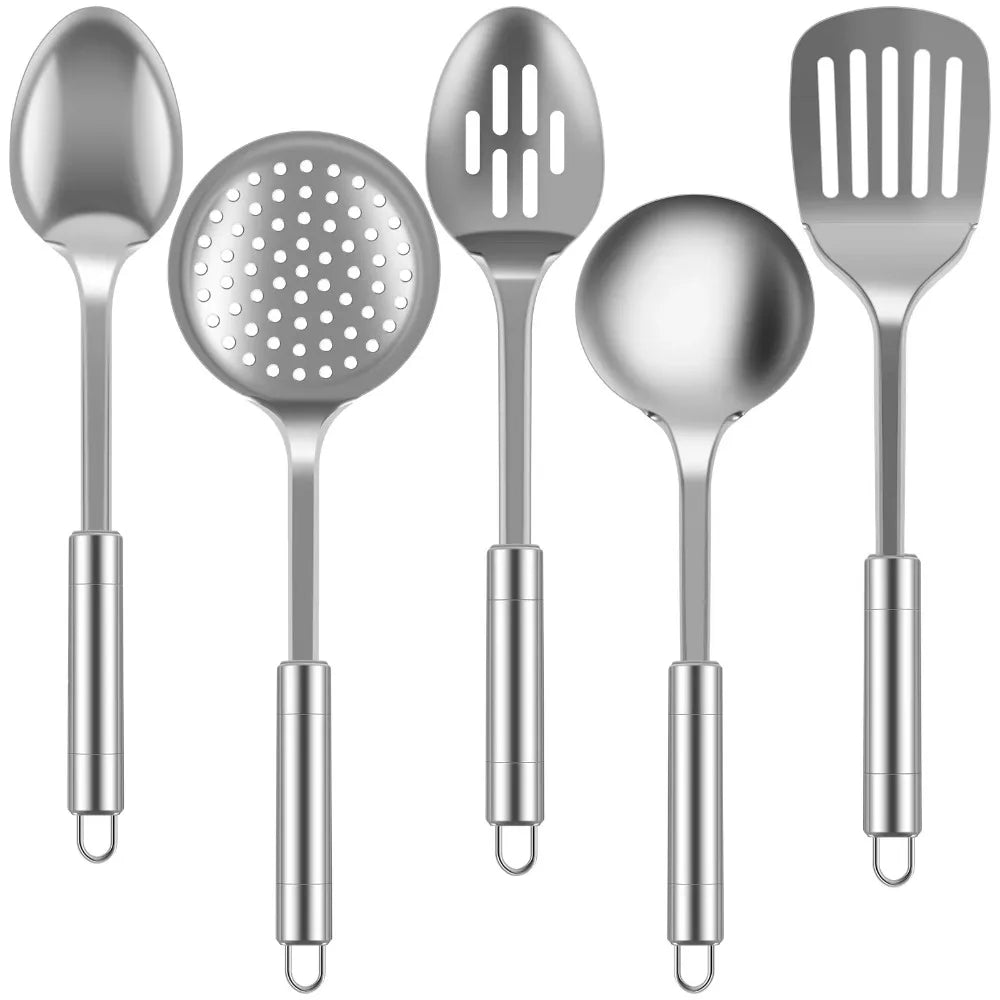 Durable Stainless Steel Wok Spatula Long Handle Kitchen Gadgets Kitchen Cooking Utensil Set Steak Shovel Cooking Tools