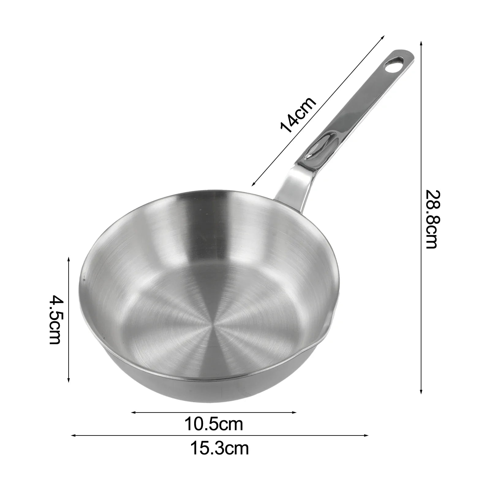 Mini Frying Pan 316 Stainless Steel Omelet Pan Frypan Pot Fried Eggs Sauce Pan Mini Skillet For Butter Kitchen Cookware