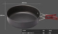 Camping Fry Pan Alloy Ultralight Cooking Pan 18cm 20cm Folding Handle