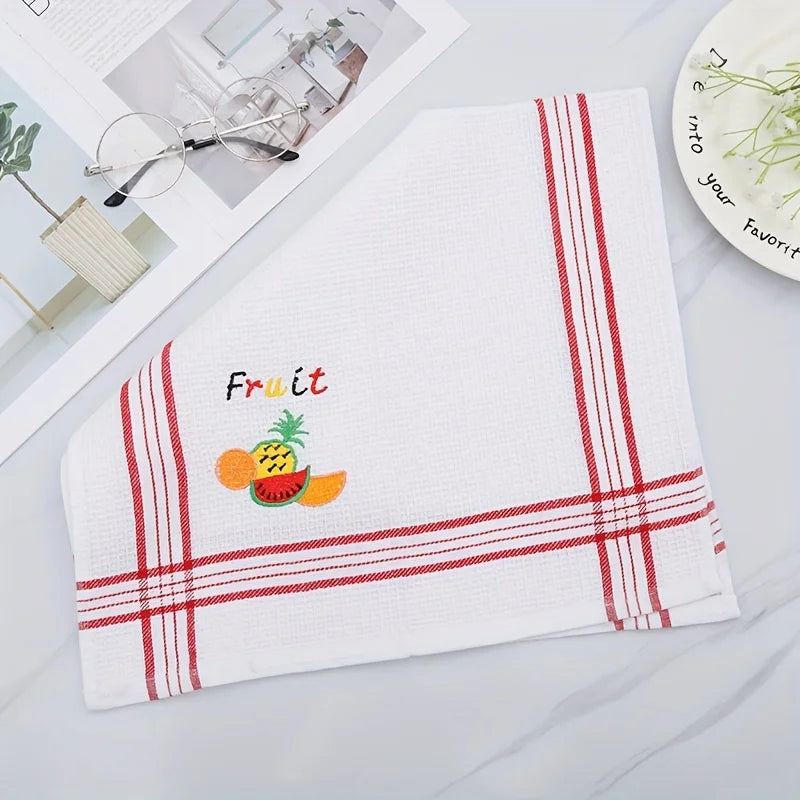 4-Pack Large Kitchen Dish Towels, Absorbent and Ultra-Soft Cotton Dishcloths, Bright-Colored Tea/Bar Towels, for Washing and Drying Dishes and Household Items