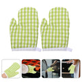 2 Pcs Oven Mitts Heat Resistant Kitchen Gloves Hand Polyester Baking Supplies Cooking Accessories Microwave Mitts